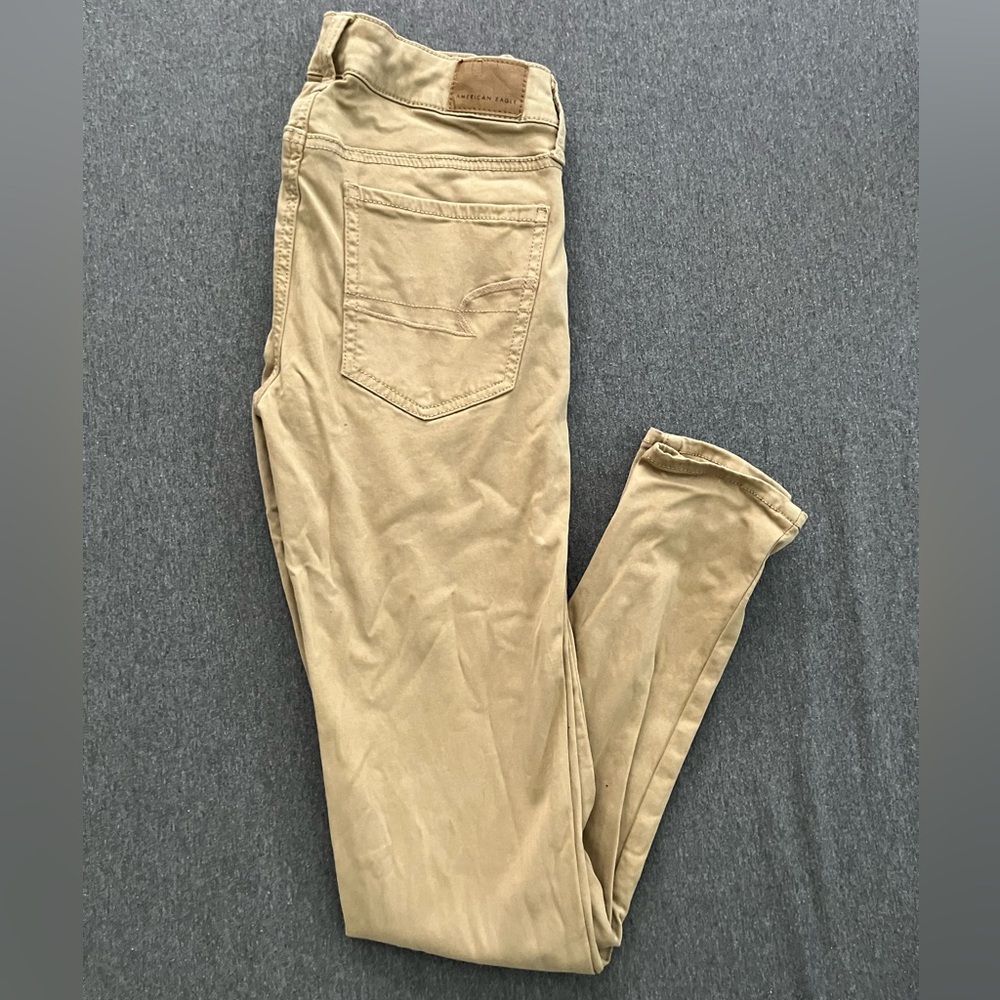 Tan American Eagle Jeans Super Stretch